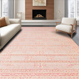 Ultra Soft Area Rug, Non Slip, Stain Resistant, Washable Area Rugs for Living Room, Bedroom, Elegant Bow-Tied Rug, Contemporary Aesthetic Room Decor(Pink)