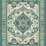 Serene Sage Green Geometric Arrangement(Ivory)