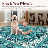 Lively Teal and White Mosaic Style(Blue)