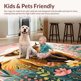 Ultra Soft Area Rug, Non Slip, Stain Resistant, Washable Area Rugs for Living Room, Bedroom, Whimsical Farmhouse Animal Design(Brown)