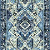 Ultra Soft Area Rug, Non Slip, Stain Resistant, Washable Area Rugs for Living Room, Bedroom, Abstract Boho Cream(Blue)