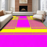 Ultra Soft Area Rug, Non Slip, Stain Resistant, Washable Area Rugs for Living Room, Bedroom, Dynamic Color Pop Design(Yellow)