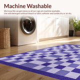 Ultra Soft Area Rug, Non Slip, Stain Resistant, Washable Area Rugs for Living Room, Bedroom, Contemporary Purple Geometric Fantasy(Purple)