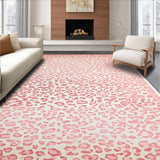 Ultra Soft Area Rug, Non Slip, Stain Resistant, Washable Area Rugs for Living Room, Bedroom, Soft Pastel Animal Print Elegance(Pink)