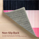 Ultra Soft Area Rug, Non Slip, Stain Resistant, Washable Area Rugs for Living Room, Bedroom, Chic Contemporary Gradient Style(Pink)