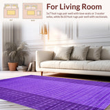 Ultra Soft Area Rug, Non Slip, Stain Resistant, Washable Area Rugs for Living Room, Bedroom, Trendy Soft Modern Viscosity(Purple)