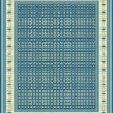 Ultra Soft Area Rug, Non Slip, Stain Resistant, Washable Area Rugs for Living Room, Bedroom, Stylish Classic with Timeless Blue and Beige Design(Blue)