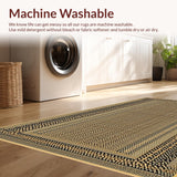 Ultra Soft Area Rug, Non Slip, Stain Resistant, Washable Area Rugs for Living Room, Bedroom, Sophisticated Exotic Print Style(Beige)