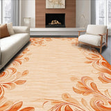 Terracotta Swirls Beige Accent Area Elegant(Orange)