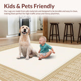 Basketweave Inspired with Interlocking Square Border(Beige)