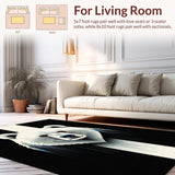 Ultra Soft Area Rug, Non Slip, Stain Resistant, Washable Area Rugs for Living Room, Bedroom, Modern Minimalist Shag Appeal(White)
