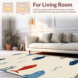 Whimsical Coastal Fish Motif(Beige)