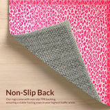 Ultra Soft Area Rug, Non Slip, Stain Resistant, Washable Area Rugs for Living Room, Bedroom, Soft Pastel Animal Motif(Pink)