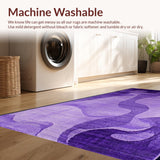 Ultra Soft Area Rug, Non Slip, Stain Resistant, Washable Area Rugs for Living Room, Bedroom, Vibrant Soft Gradient Design(Purple)