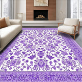 Ultra Soft Area Rug, Non Slip, Stain Resistant, Washable Area Rugs for Living Room, Bedroom, Artistic Soft Touch Abstract Design(Purple)