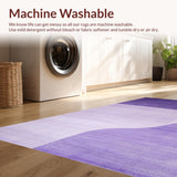 Ultra Soft Area Rug, Non Slip, Stain Resistant, Washable Area Rugs for Living Room, Bedroom, Trendy Solid Color Minimalism(Purple)