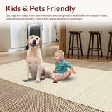 Ultra Soft Area Rug, Non Slip, Stain Resistant, Washable Area Rugs for Living Room, Bedroom, Rustic Earthy Animal Aesthetic(Beige)