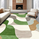 Ultra Soft Area Rug, Non Slip, Stain Resistant, Washable Area Rugs for Living Room, Bedroom, Modern Abstract Sage Green Living Room Washable Rug(Gray)