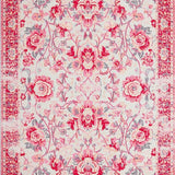 Ultra Soft Area Rug, Non Slip, Stain Resistant, Washable Area Rugs for Living Room, Bedroom, Elegant Vintage Petal Pattern(Pink)