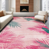 Ultra Soft Area Rug, Non Slip, Stain Resistant, Washable Area Rugs for Living Room, Bedroom, Elegant Distressed Floral Pattern(Pink)