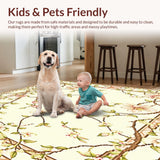 Area Runner with Beige Garden Floral(Ivory)