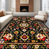 Distressed Vintage Flower Motif(Black)