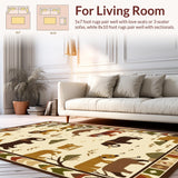 Bright Safari Creatures Fun Design(Beige)