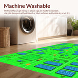 Engaging Geometric City Design Mat(Green)