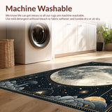 Ultra Soft Area Rug, Non Slip, Stain Resistant, Washable Area Rugs for Living Room, Bedroom, Contemporary Abstract Stellar Arrangement(Gray)