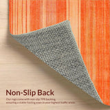 Ultra Soft Area Rug, Non Slip, Stain Resistant, Washable Area Rugs for Living Room, Bedroom, Luxe Warm Monochrome Essence(Orange)