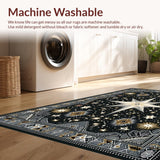 Ultra Soft Area Rug, Non Slip, Stain Resistant, Washable Area Rugs for Living Room, Bedroom, Trendy Dark Taupe Dreamscape(Black)