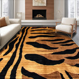 Ultra Soft Area Rug, Non Slip, Stain Resistant, Washable Area Rugs for Living Room, Bedroom, Bold Earthy Tiger Print(Brown)