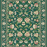 Ultra Soft Area Rug, Non Slip, Stain Resistant, Washable Area Rugs for Living Room, Bedroom, Artful Vintage Inspired Textures(Green)
