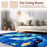 Bright Teal Coastal Inspired Print(Blue)