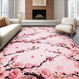 Ultra Soft Area Rug, Non Slip, Stain Resistant, Washable Area Rugs for Living Room, Bedroom, Elegant Watercolor Floral Expression(Pink)