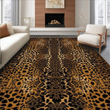 Ultra Soft Area Rug, Non Slip, Stain Resistant, Washable Area Rugs for Living Room, Bedroom, Luxurious Exotic Patterned Touch(Black)
