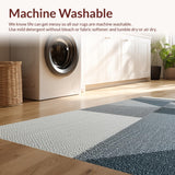 Ultra Soft Area Rug, Non Slip, Stain Resistant, Washable Area Rugs for Living Room, Bedroom, Modern Grey Non-Slip Bedroom Area Rug with Abstract Lines(Gray)