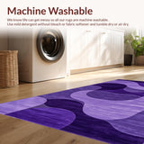 Ultra Soft Area Rug, Non Slip, Stain Resistant, Washable Area Rugs for Living Room, Bedroom, Elegant Purple Fluffy Decor Element(Purple)