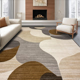 Ultra Soft Area Rug, Non Slip, Stain Resistant, Washable Area Rugs for Living Room, Bedroom, Cozy Earthy Toned Expressions(Beige)