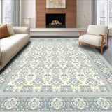 Ultra Soft Area Rug, Non Slip, Stain Resistant, Washable Area Rugs for Living Room, Bedroom, Sleek Geometric Patterns in Grayscale(Beige)