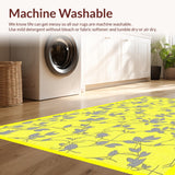 Delightful Grey Floral Elegance(Yellow)