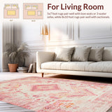 Stylish Distressed Geometric Arrangement(Pink)