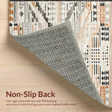 Ultra Soft Area Rug, Non Slip, Stain Resistant, Washable Area Rugs for Living Room, Bedroom, Boho Tiled(Beige)