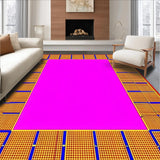Ultra Soft Area Rug, Non Slip, Stain Resistant, Washable Area Rugs for Living Room, Bedroom, Vibrant Educational Game Inspired Design(Gold)