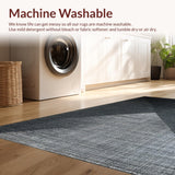 Ultra Soft Area Rug, Non Slip, Stain Resistant, Washable Area Rugs for Living Room, Bedroom, Geometric Bow Rug:  Black Decorative Carpet(Gray)