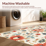 Ultra Soft Area Rug, Non Slip, Stain Resistant, Washable Area Rugs for Living Room, Bedroom, Boho Neutral Beige Entryway Non-Slip Rug(Beige)