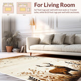 Ultra Soft Area Rug, Non Slip, Stain Resistant, Washable Area Rugs for Living Room, Bedroom, Luxurious Anti-Skid Beige Rug for Elegant Living Room Spaces(Beige)