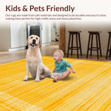 Ultra Soft Area Rug, Non Slip, Stain Resistant, Washable Area Rugs for Living Room, Bedroom, Sunny Warmth Farmhouse Essence(Yellow)