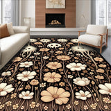 Ultra Soft Area Rug, Non Slip, Stain Resistant, Washable Area Rugs for Living Room, Bedroom, Ethereal Earthy Patterned Aesthetic(Brown)
