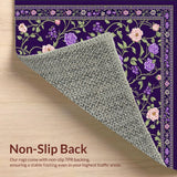 Ultra Soft Area Rug, Non Slip, Stain Resistant, Washable Area Rugs for Living Room, Bedroom, Dynamic Colorful Geometric Play(Purple)